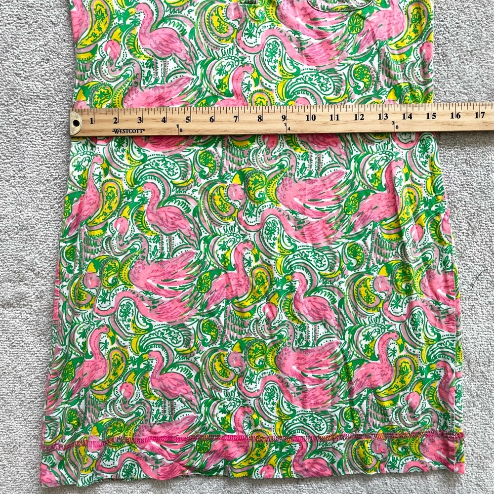 LILLY PULITZER BRITTON HENLEY DRESS SIZE SMALL FLAMINGO PRINT VACATION PRETTY - Picture 7 of 10